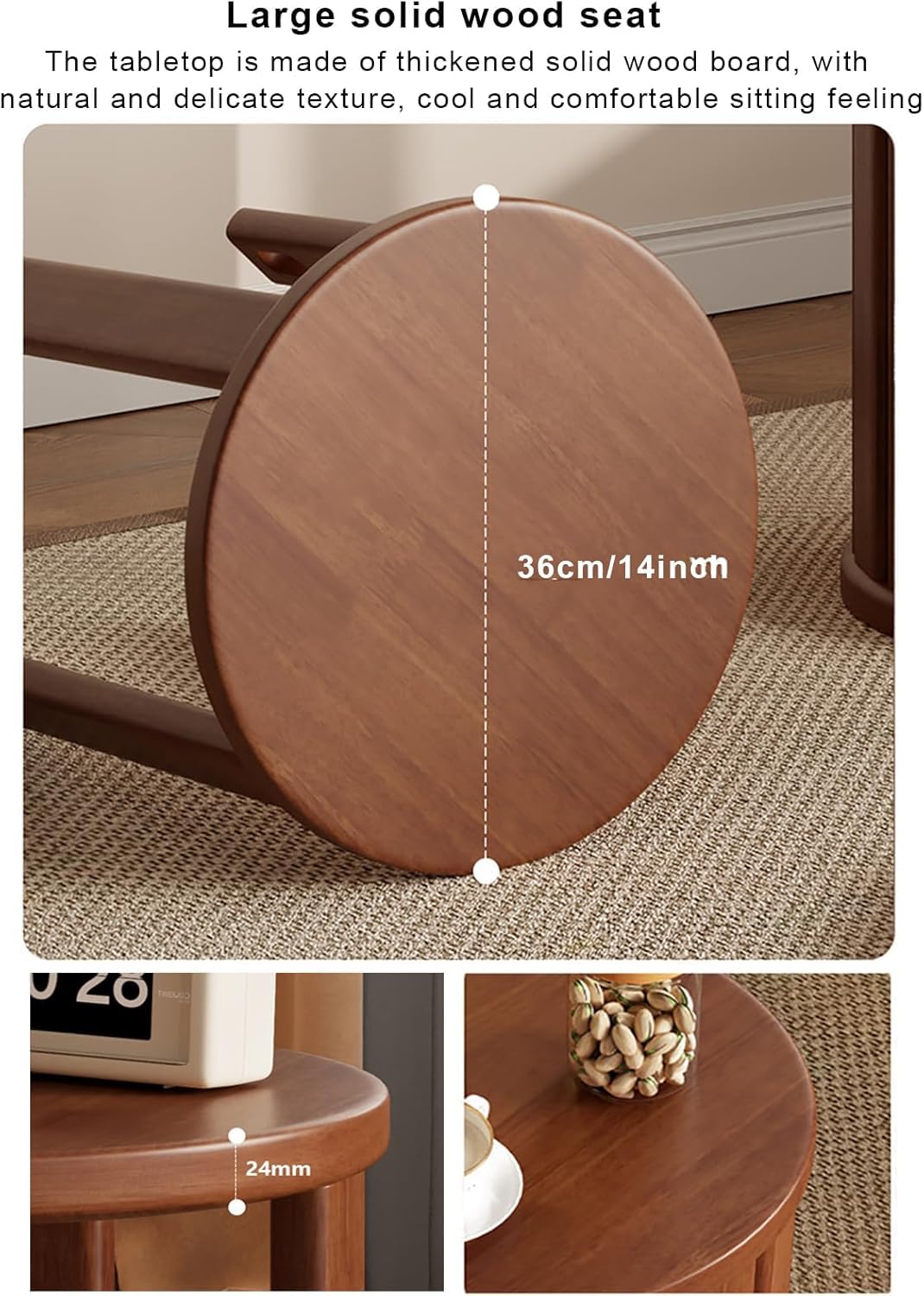 The Shift Stools pulled apart into four separate wooden seats for dining