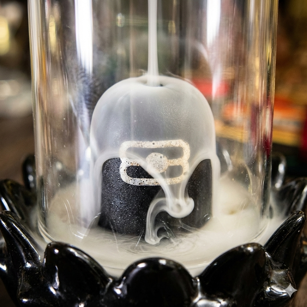 glass shivling smoke fountain backflow effect waterfall