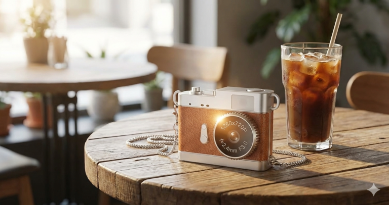 Mini Digital Camera Review Tan Leather