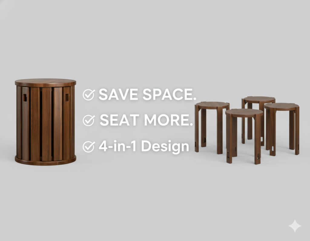Buy Space Saving Stool Set India