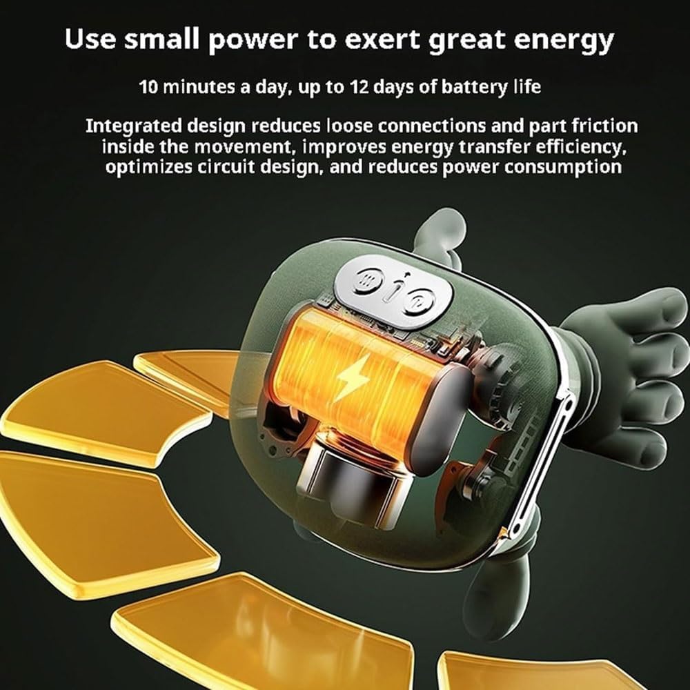 Silver control buttons for heat and speed on the bionic heated massager