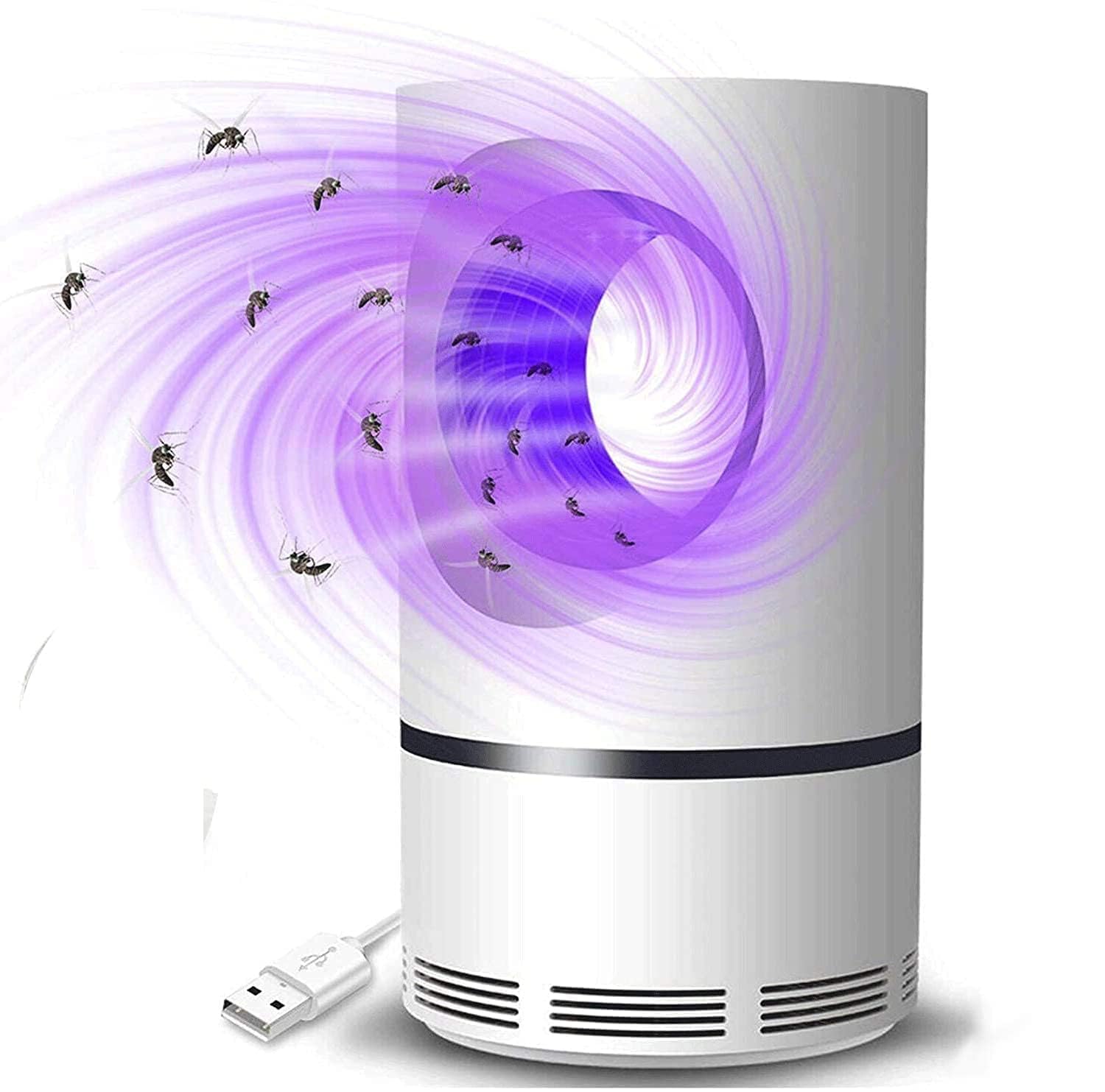 MAKE A WISH Mosquito Killer Lamp for Home International Eco Friendly Bug Zapper Electric Mosquito Lamp Dual Mosquito Zapper Lamp Indoor Insect Trap Portable Killer Catcher Trap Machine (White/Black)