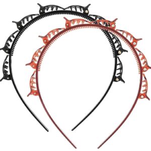 Close up detail of the alligator clips on the Double Layer Twister Plait Headbands